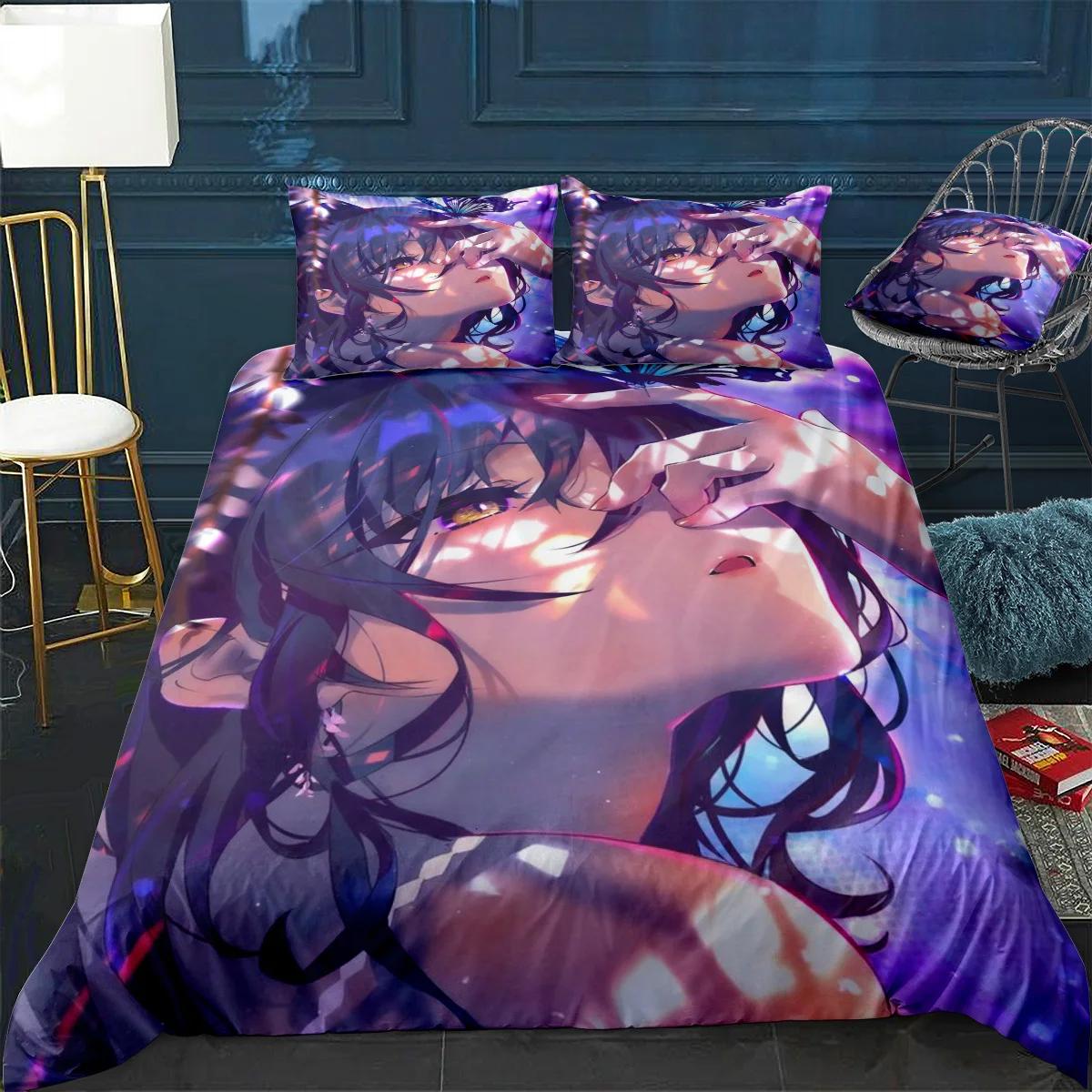 Honkai impact Duvet Cover  Ʈ Ȩ    Ϲ ħ Ʈ ħ +  ̽ 3pcs